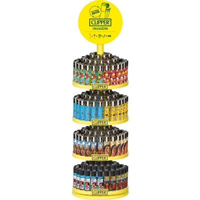 192 Clipper Flint Lighter Display Stand 144+48 Free lighters Clipper