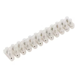 Terminal strip connectors, white plastic, 3A, 10-pack, SkyTronic