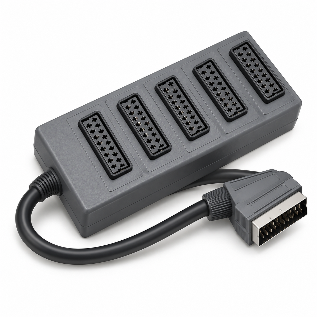 Scart Plug to 5 Scart Plugs (1.5 Mtr) av:Link