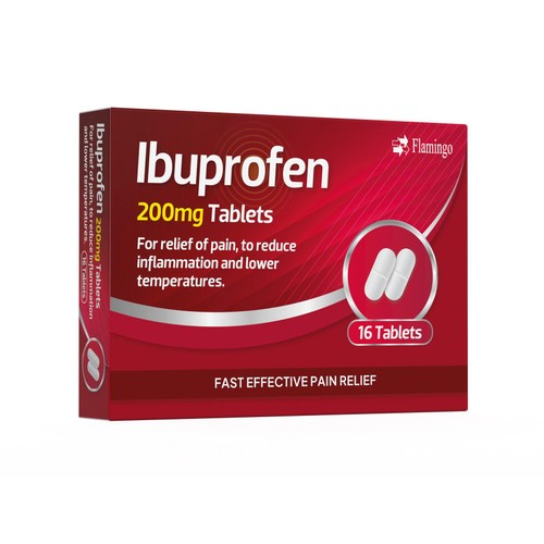 Ibuprofen Tablets BP 200 mg (16 Tab x Pack of 12) Ibuprofen