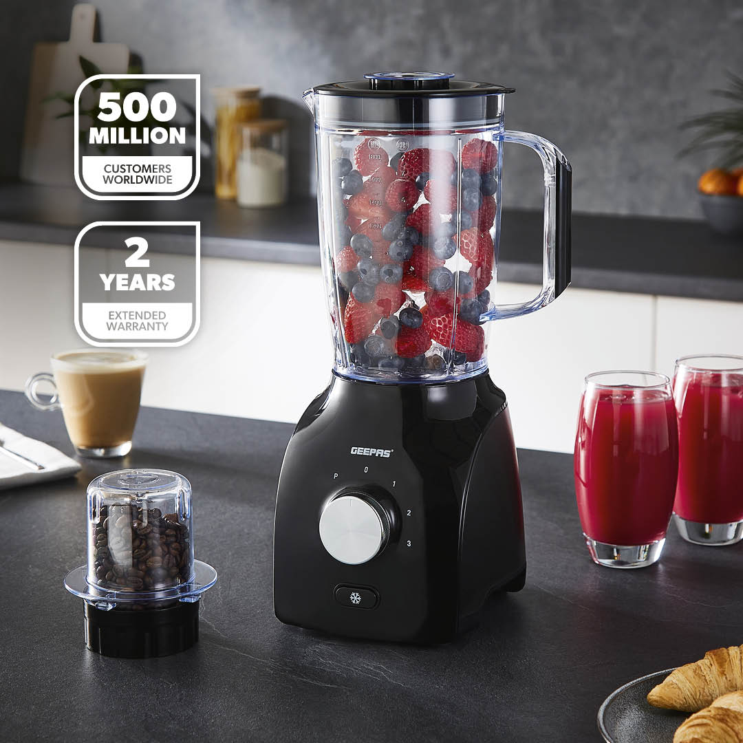 Geepas 2 In 1 Blender, 400 Watts, GSB44035 Geepas