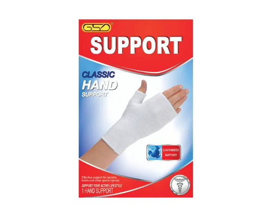 GSD Support Bands hand and wrist wrap, white knit, 12-pack