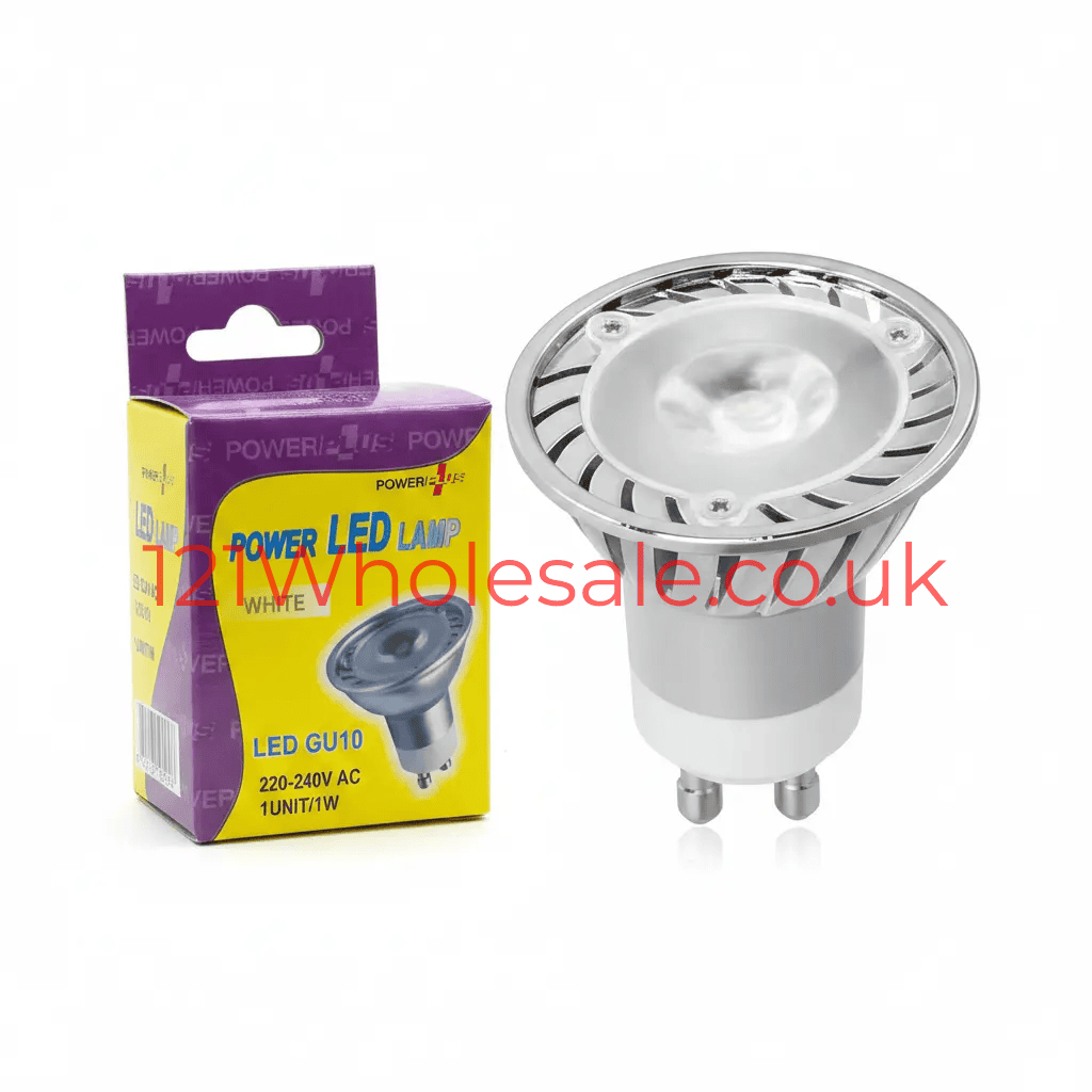 GU10 LED Bulb 1W White - Yellow Purple Box
