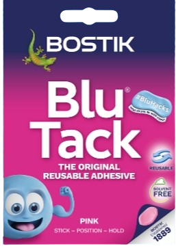 Bostik Blu Tack 12-pack pink reusable mounting putty