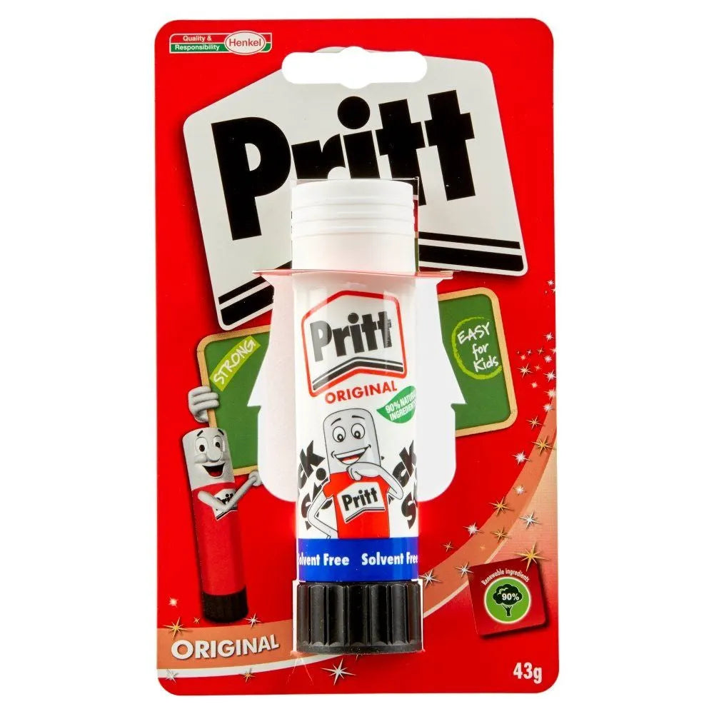 Pritt Original glue stick on red blister-card packaging