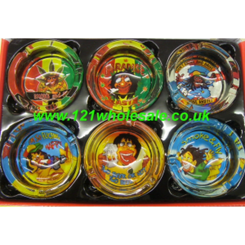 Rasta Man Glass Ashtray (6) by Rasta