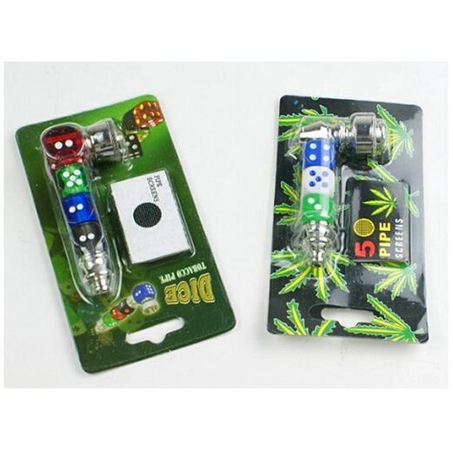 Dice Tobacco Smoking Pipes with 5 Screens (12) by Dice