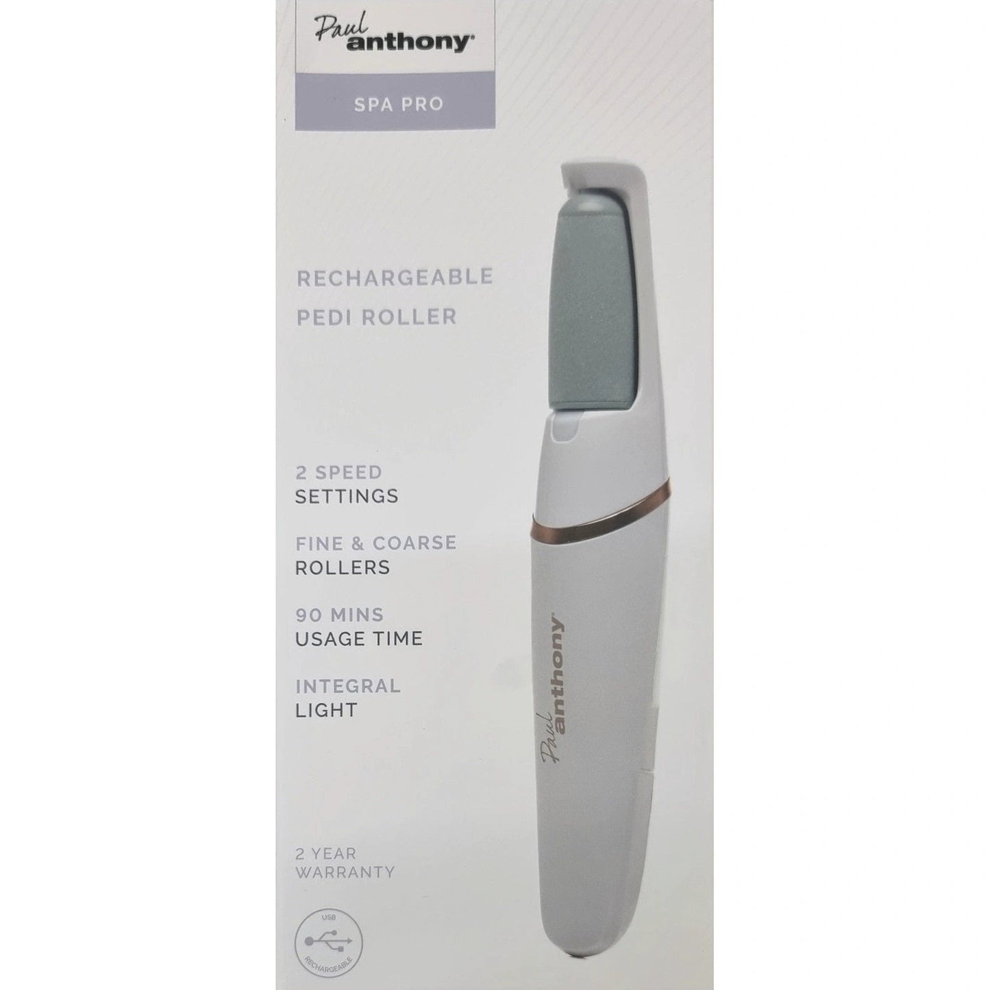 Paul Anthony SPA Pro Lithium Rechargeable Pedi Roller Foot Care by Paul Anthony