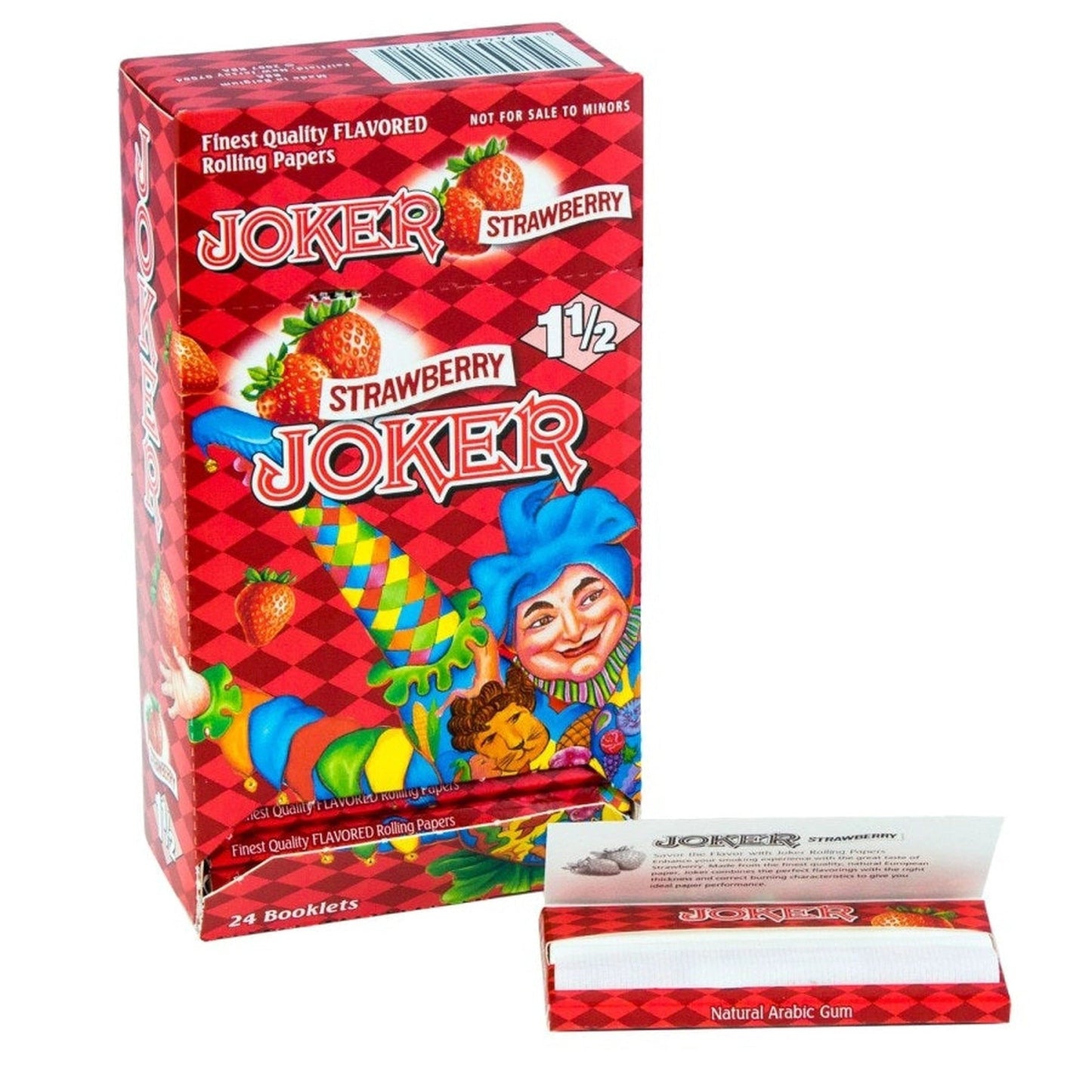 Joker Strawberry Flavour 1½ Size Rolling Papers by Joker