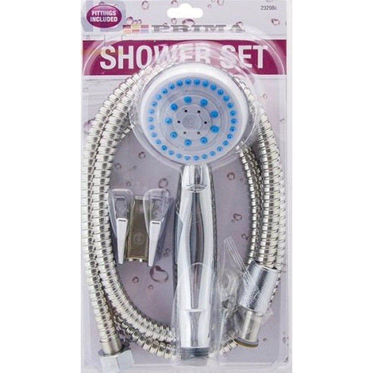 Prima Multi Chrome Shower Head + 1.5 Mtr Hose by Prima