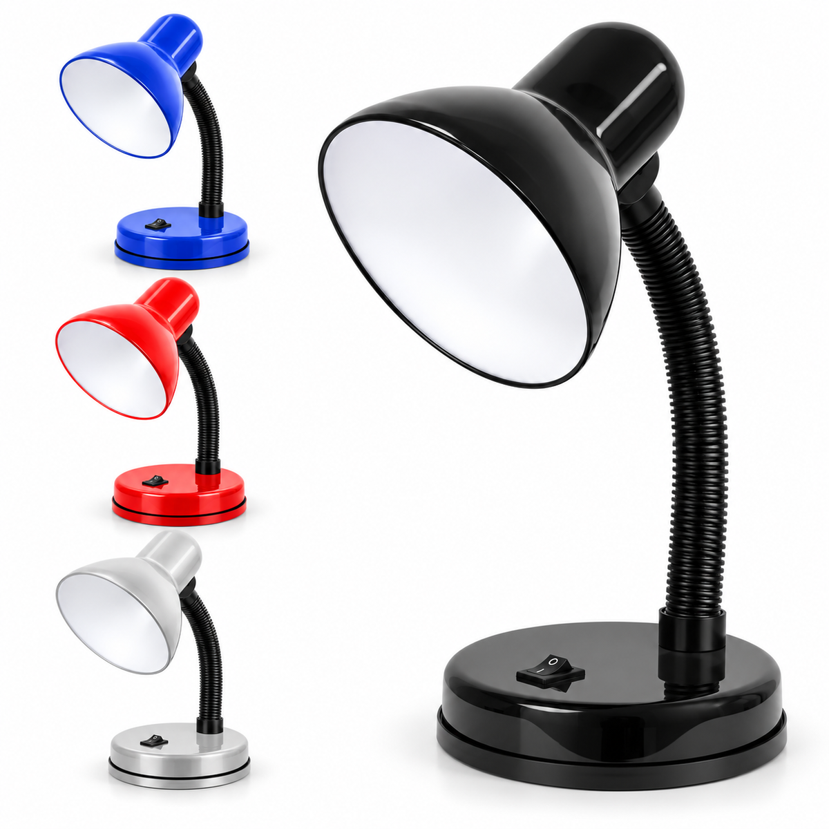 HomeLife 35w 'Classic' Flexi Desk Lamp - Assorted Colours Swing Arm