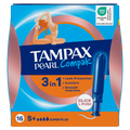 Tampax Pearl Compak 3 in 1 Applicator Tampons 16's Regular/Super/Super Plus (4 Pack)