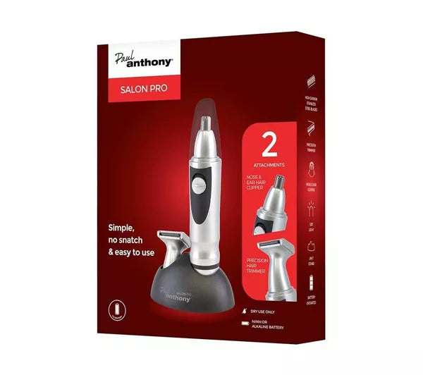 PAUL ANTHONY Salon Pro H5130BK Beard & Nose Trimmer - Silver Paul Anthony