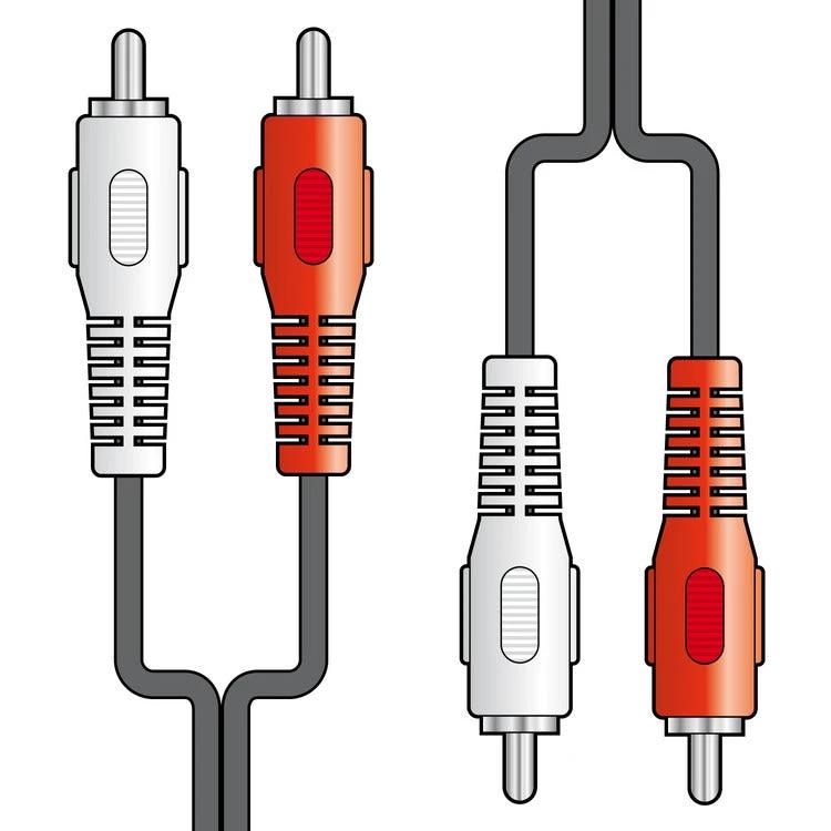 Professional Audio Leads 2 x RCA Plugs to 2 x RCA Plugs Leads