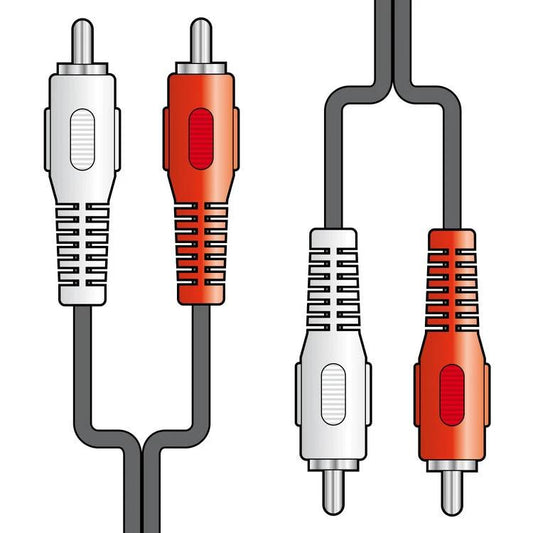 Professional Audio Leads 2 x RCA Plugs to 2 x RCA Plugs Leads