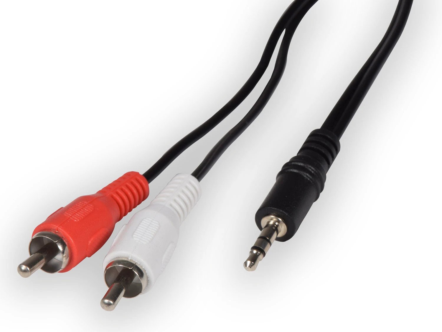 3.5mm Stereo Plug to 2 x RCA Plugs Lead Black 112.068UK by SkyTronic