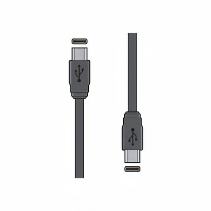 Power Plus gray USB-C to USB-C fast charging cable, 60W, 3A, blister pack