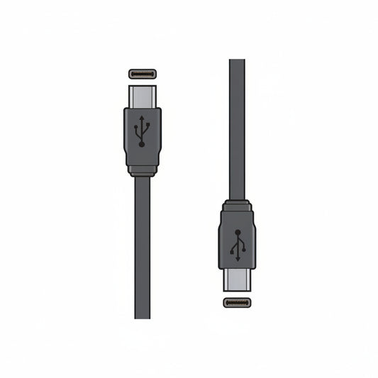 Power Plus gray USB-C to USB-C fast charging cable, 60W, 3A, blister pack