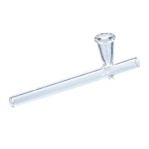Glass AC-2 smoking pipe; clear glass tube with top bowl