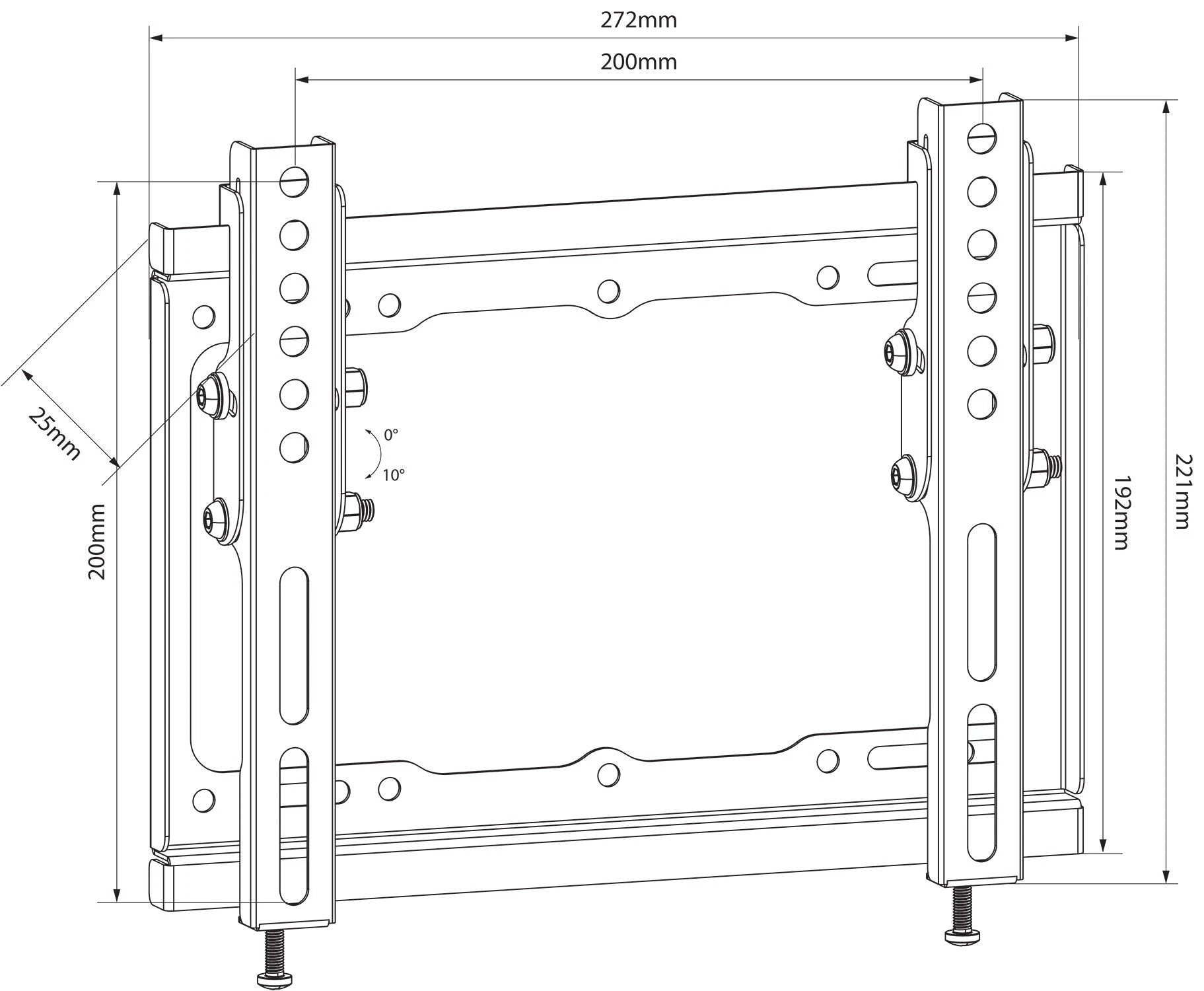 17'' to 45'' Tilting TV Wall Bracket ST201
