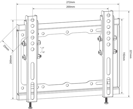 17'' to 45'' Tilting TV Wall Bracket ST201