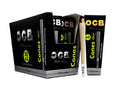 OCB Premium King-Size Slim Pre-Rolled Cones, 3 x 20 packs, in black packaging with lime-green accents