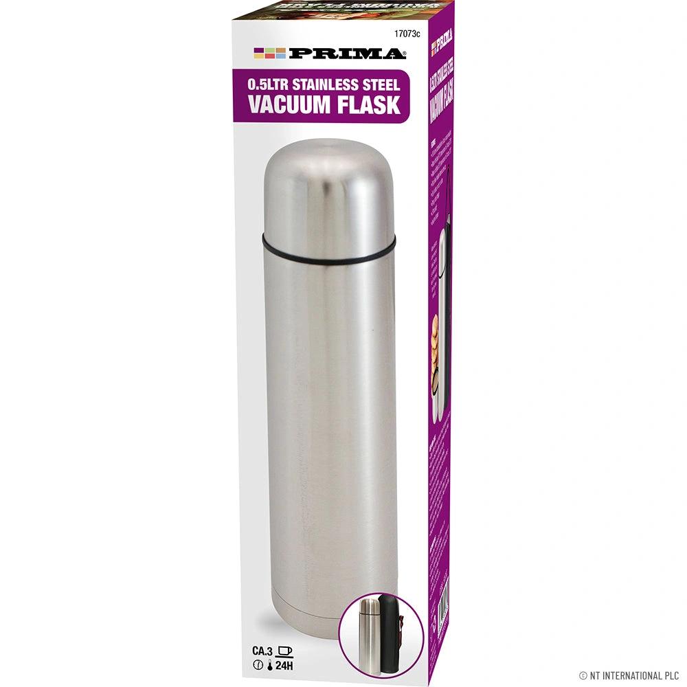 Flask Knight stainless steel vacuum flask, 1.0 Ltr capacity, silver