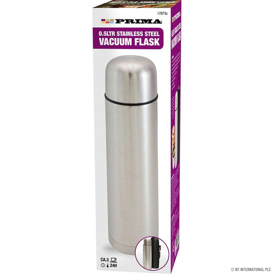 Flask Knight stainless steel vacuum flask, 1.0 Ltr capacity, silver