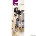 Can Opener Large Tempered on Tie Card; metal with black grip, Prima Kitchenware