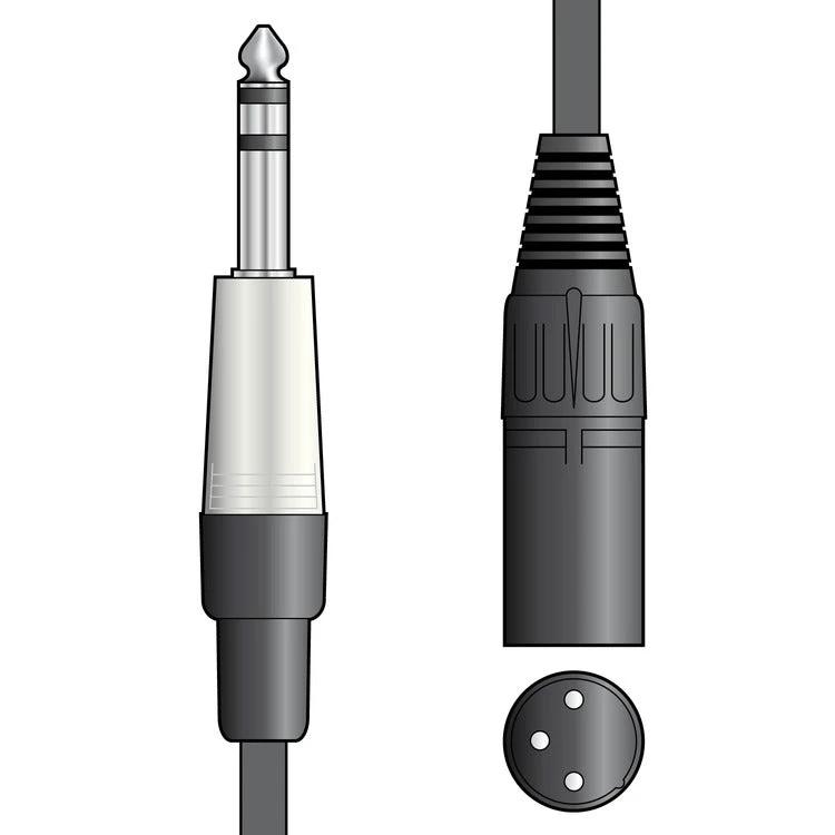 Classic Audio Leads 6.3mm TRS Jack Plug - XLR Male by av:Link
