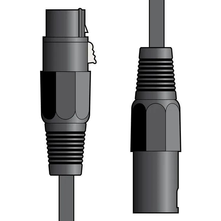 XLR leads av:Link, XLRF female to XLRM male cable with two connectors, black