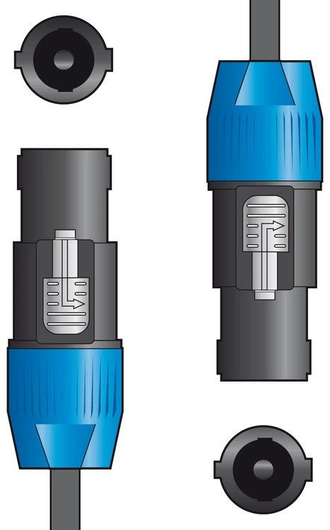 Speaker leads cable pair av:Link SPK plug to SPK plug with blue connectors