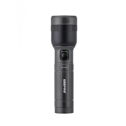 Torch Rechargeable Zoomable Long Range - 30W LED Flashlight 2000 Lumen Super Bright Powerful 4000mAh Battery GFL51096UK Geepas