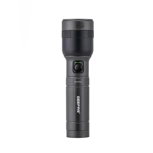Torch Rechargeable Zoomable Long Range - 30W LED Flashlight 2000 Lumen Super Bright Powerful 4000mAh Battery GFL51096UK Geepas