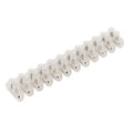 Terminal strip connectors, white plastic, 3A, 10-pack, SkyTronic
