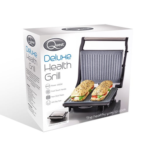 Quest Marble Coated Deluxe Health Grill & Panini Press (Bigger) RRP: £41.50 Audiotech Systems LTD T/A 121 Wholesale