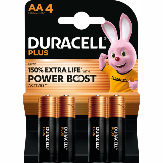 Duracell PLUS Boost 150% AA / MN1500 Batteries ( B4 x 20pk) by Duracell