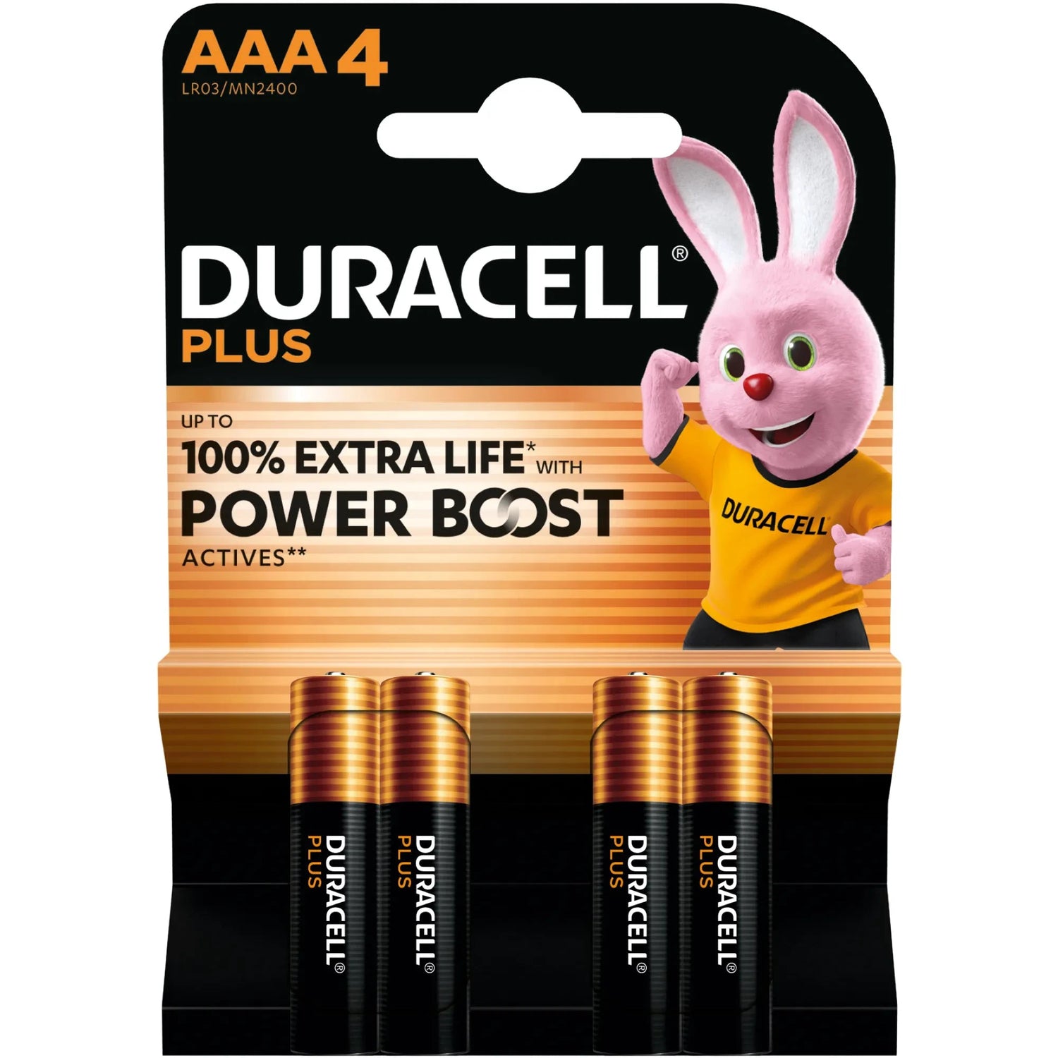 Duracell Plus Boost 150% AAA / MN2400 Batteries ( B4 x10pk) by Duracell