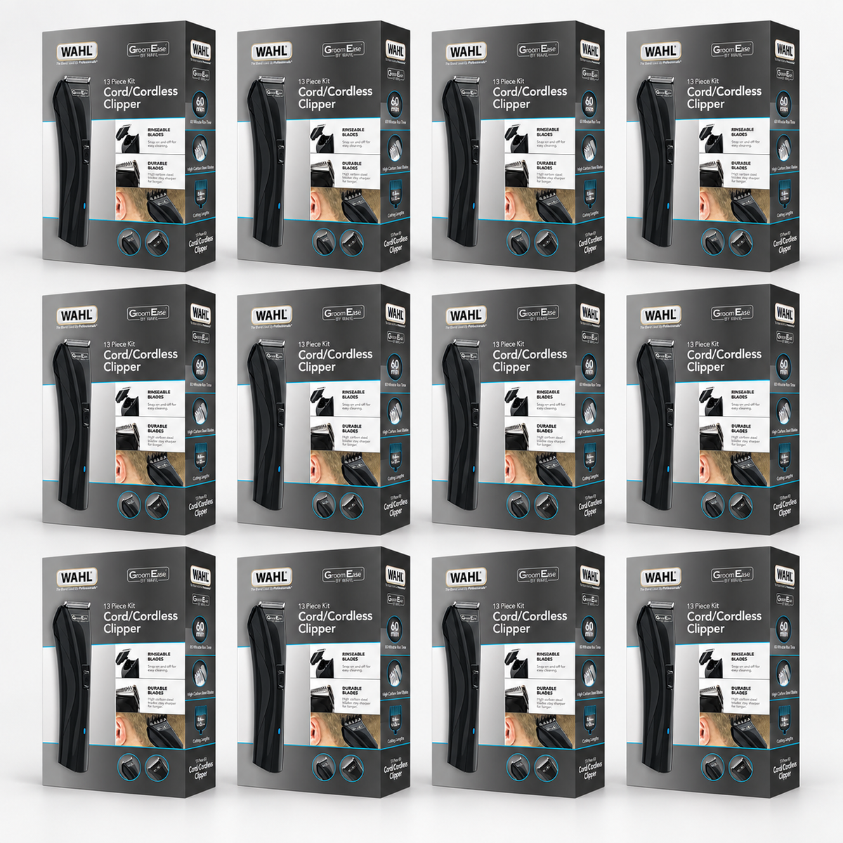 Wahl - Groomease 13pc Cord/Cordless Rechargeable Hair Clipper - 9698-417 WAHL