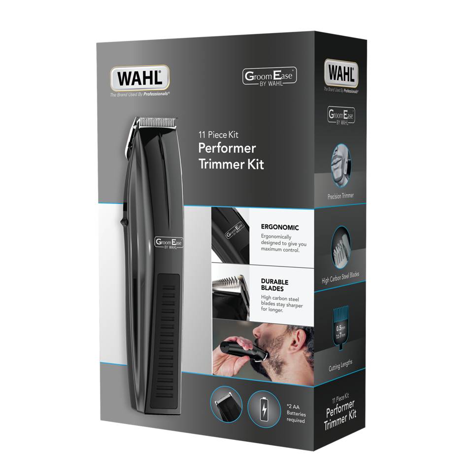 Wahl GroomEase Performer 11pc Battery Trimmer Kit - 5537-6217 WAHL