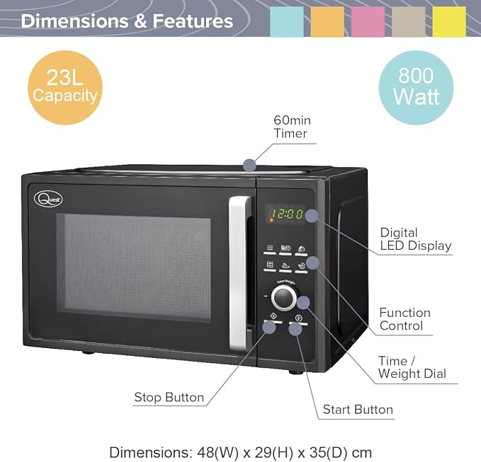 Quest Digital Microwave 23L RRP: £121.00 Quest