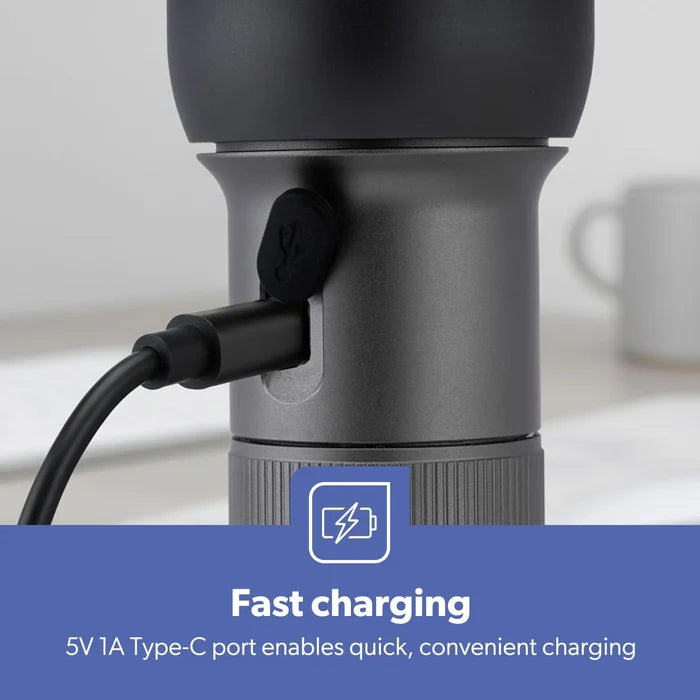 Torch Rechargeable 20W Long Range - Zoomable LED Flashlight 1500 Lumen Super Bright Powerful 3000mAh Battery Geepas