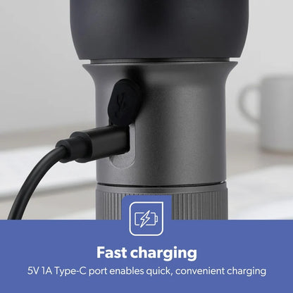 Torch Rechargeable 20W Long Range - Zoomable LED Flashlight 1500 Lumen Super Bright Powerful 3000mAh Battery Geepas