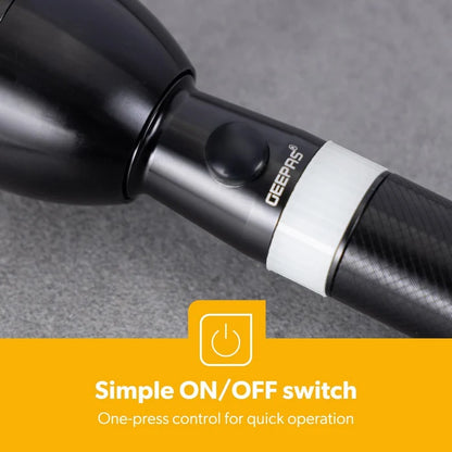 Torch Rechargeable 7W T6 LED - 6000mAh Super Bright Lightweight Long Battery Life Flashlight Geepas