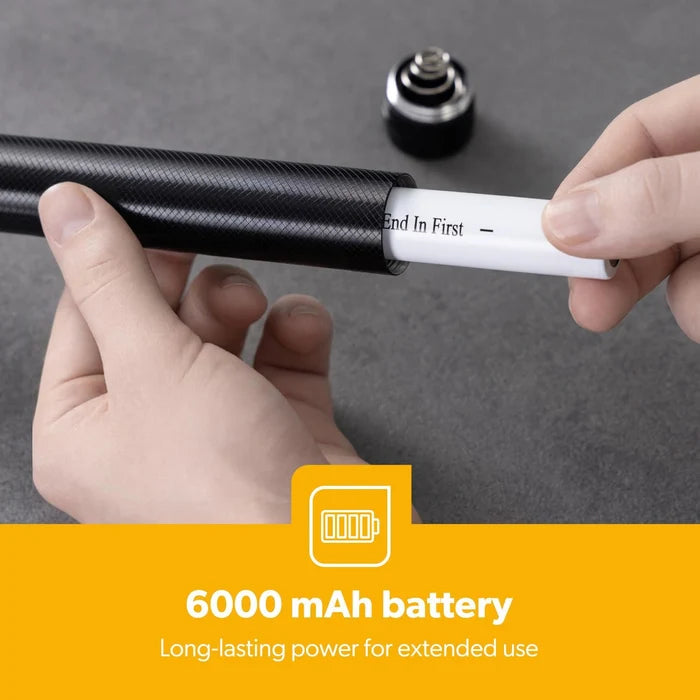 Torch Rechargeable 7W T6 LED - 6000mAh Super Bright Lightweight Long Battery Life Flashlight Geepas