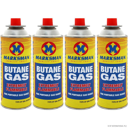 Butane Gas Cartridge for Portable Gas Stoves (4 cans). by My Store