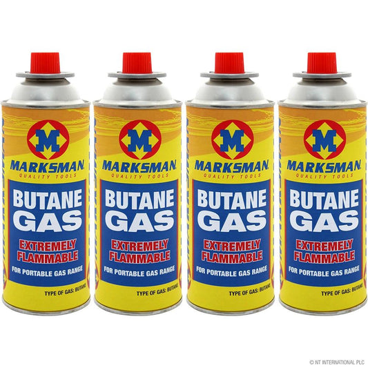 Butane Gas Cartridge for Portable Gas Stoves (4 cans). by My Store