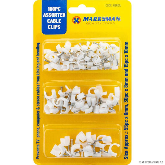 Cable Clips Round 7mm (Pk of 100) by My Store