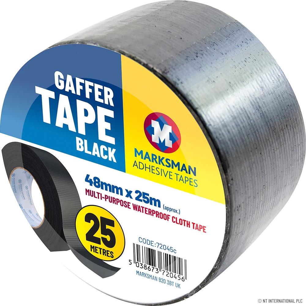 2"Gaffer Tape Black 48mm x 25mtrs (1) by Marksman