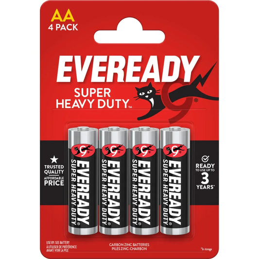 Eveready AA Super Heavy Duty Batteries (Pack of 4) by EVEREADY
